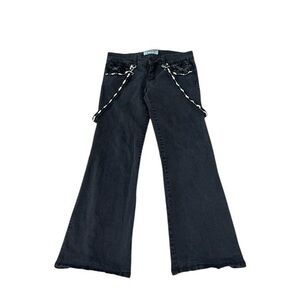 Tripp NYC Washed Black‎ Bootcut Rave Jeans Size 13